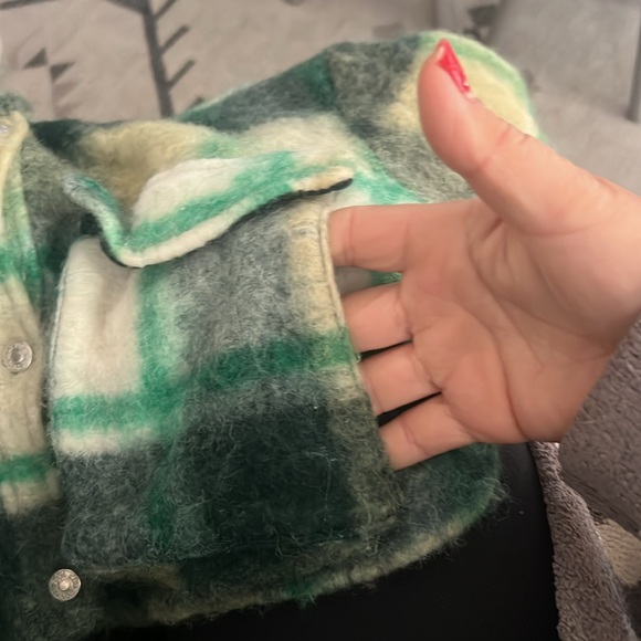 Zara cropped Short Checked Jacket Size 9-10 - Picture 11 of 11